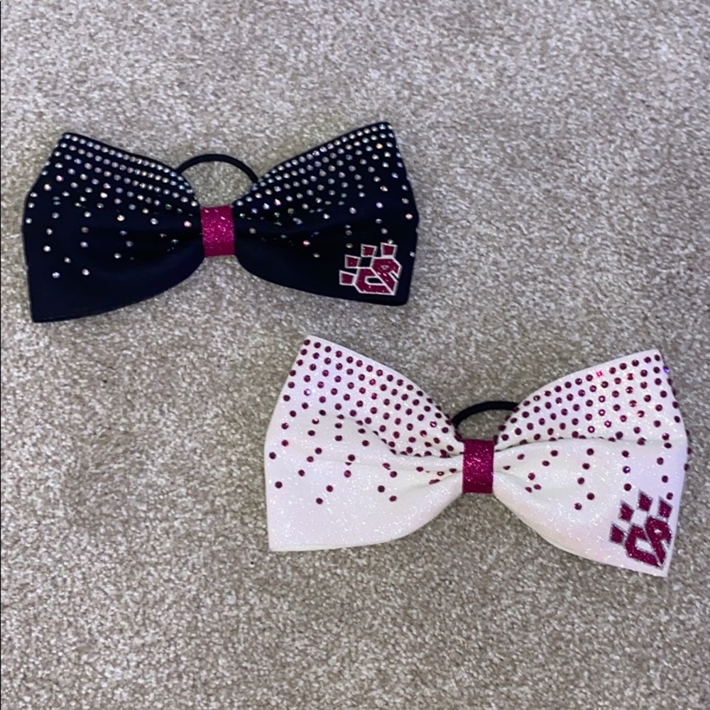 2 cheer athletics onyx cats bows